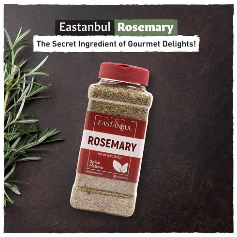 Eastanbul Rosemary Leaves 8.8oz, Dried Rosemary Seasoning, Natural, Freshly Picked Vegan Rosemary Herb, Rosemary Spice for Savory & Sweet Recipes,...